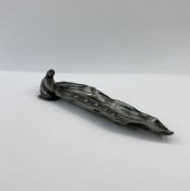 Art Nouveau WMF silver-plated Lily of the Valley leaf-shaped dish, marked to base and no.215, 27cm