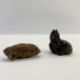 Japanese carved wood netsuke in the form of a seated foal, 4cm high and another in the form of a - Image 1 of 5