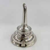 George III silver wine funnel with reeded borders, London 1804