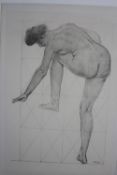 Augustus Edwin John (1878 - 1961)- A framed and glazed lithograph signed in plate, nude study.