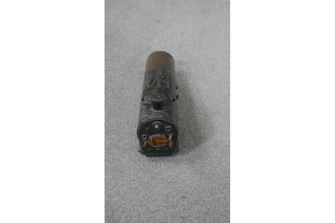 Four handmade copper and iron model steam locomotive parts. Including two boilers, a wagon and - Image 4 of 8