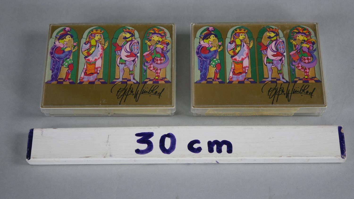 After Bjorn Wiinblad, two sealed and boxed sets of playing cards featuring various designs from - Image 4 of 4