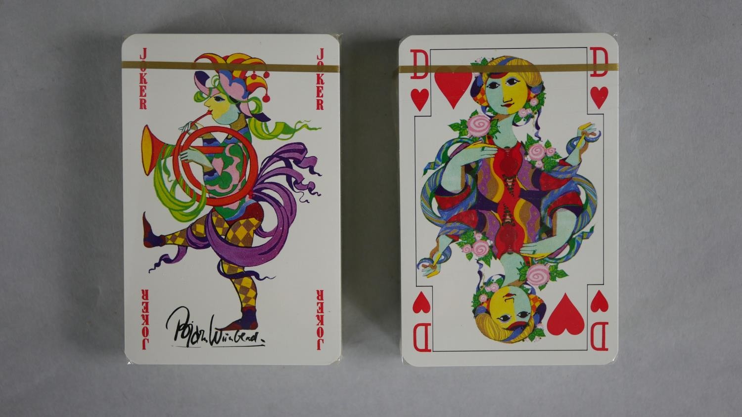 After Bjorn Wiinblad, two sealed and boxed sets of playing cards featuring various designs from - Image 2 of 4