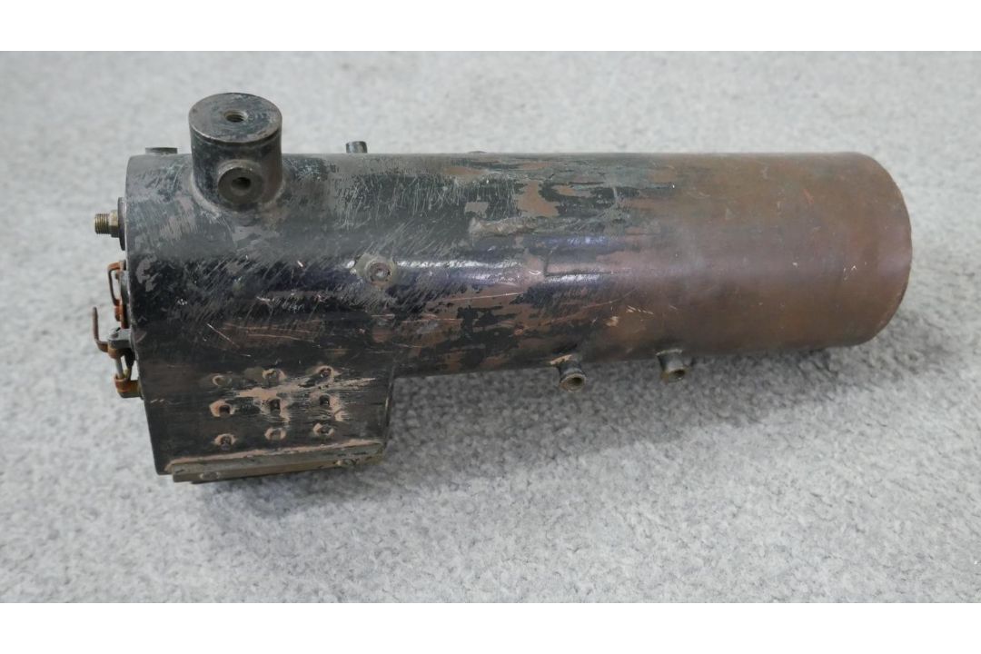 Four handmade copper and iron model steam locomotive parts. Including two boilers, a wagon and - Image 5 of 8