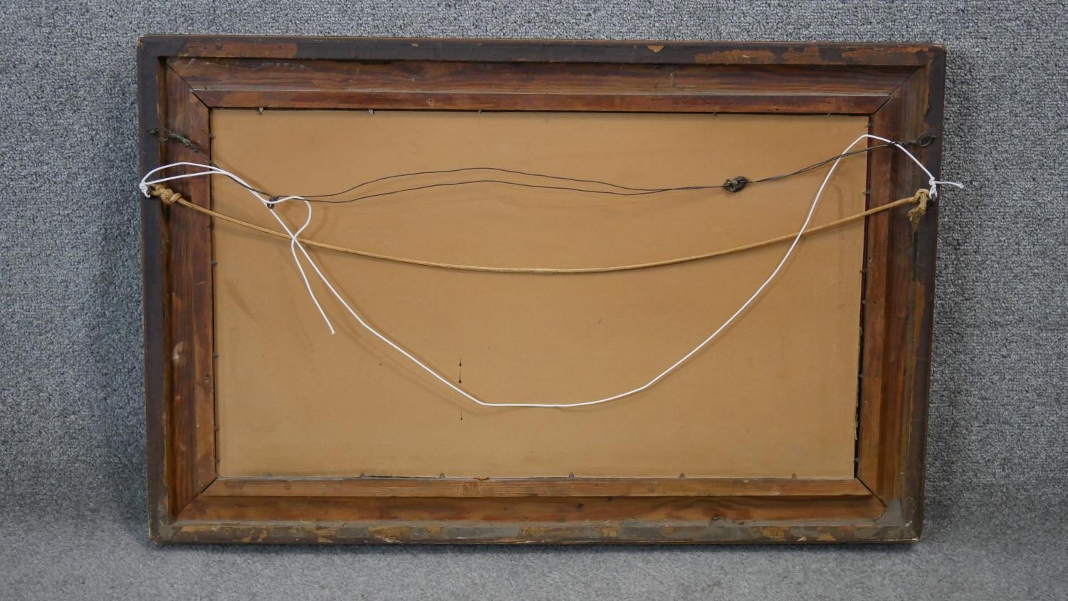 A C.1900 wall mirror in moulded and reeded mahogany frame. H.80 W.54cm - Image 3 of 4
