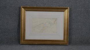 Boris Smirnoff- A framed and glazed pastel and pencil drawing on paper of a reclining woman.