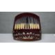 A early 20th century mahogany velvet lined cased part six person canteen of cutlery by various - Image 1 of 7