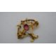 A Victorian yellow metal (tested 15 carat) seed pearl and pink stone brooch/pendant. Set with thirty - Image 7 of 7