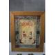 A framed painted plastic tile effect picture of Punch and Judy along with two horse brasses and fire - Image 2 of 9