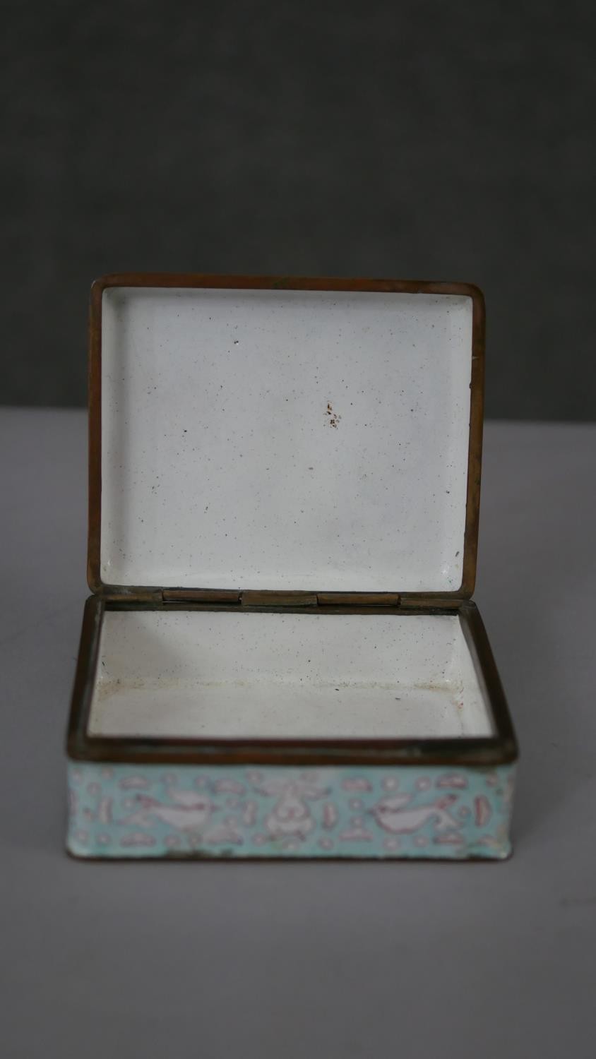 A collection of Halcyon Days enamels and an enamel trinket box. Including a Halcyon Days Verdi - Image 5 of 16