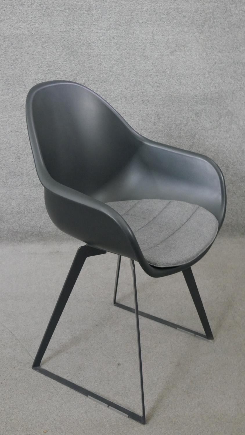 A pair of contemporary Eames style tub chairs by Made.com - Image 5 of 7