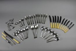 A fiver person TT&Co silver plated cutlery set along with other silver plated cutlery. (46 pieces in