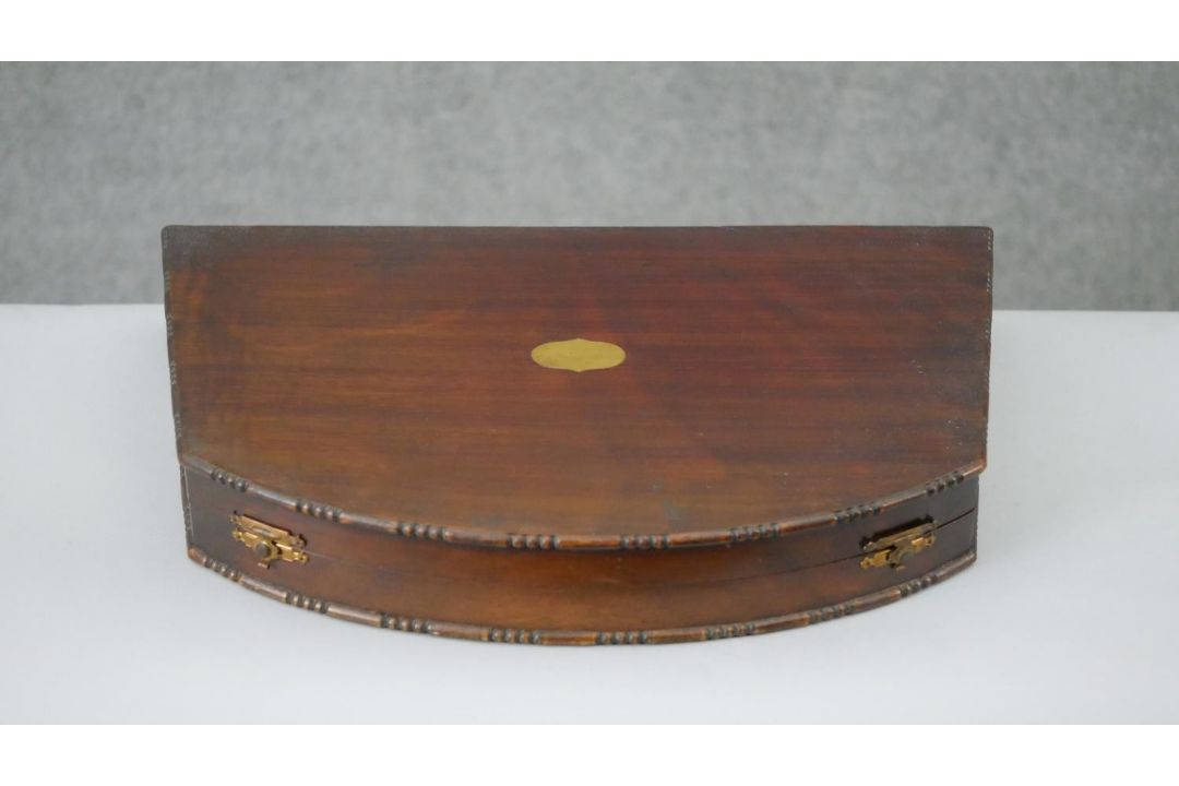 A early 20th century mahogany velvet lined cased part six person canteen of cutlery by various - Image 2 of 7