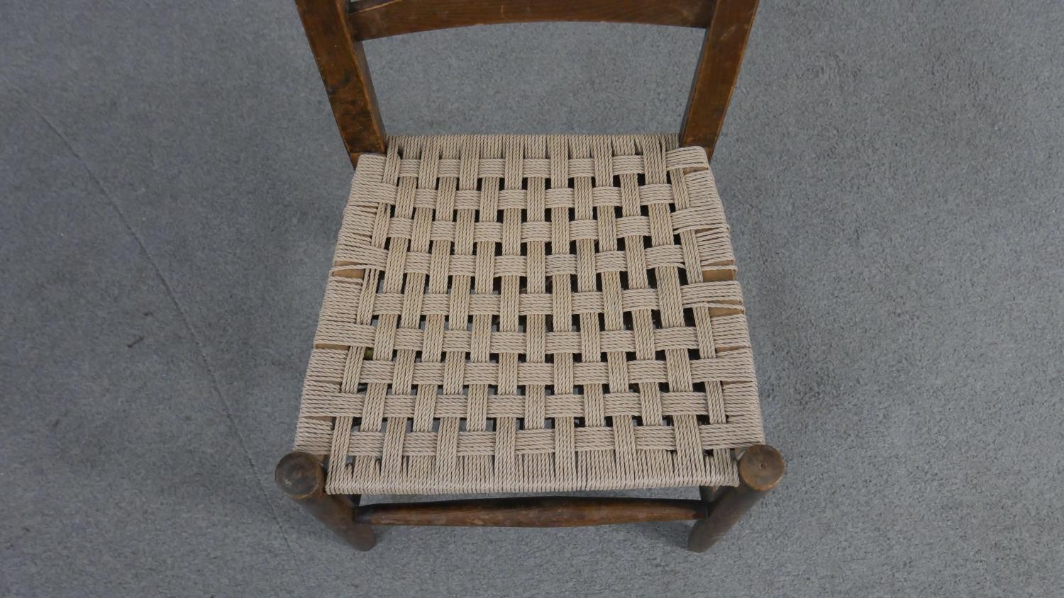 A 19th century Shaker style chair with woven seat. - Image 3 of 5