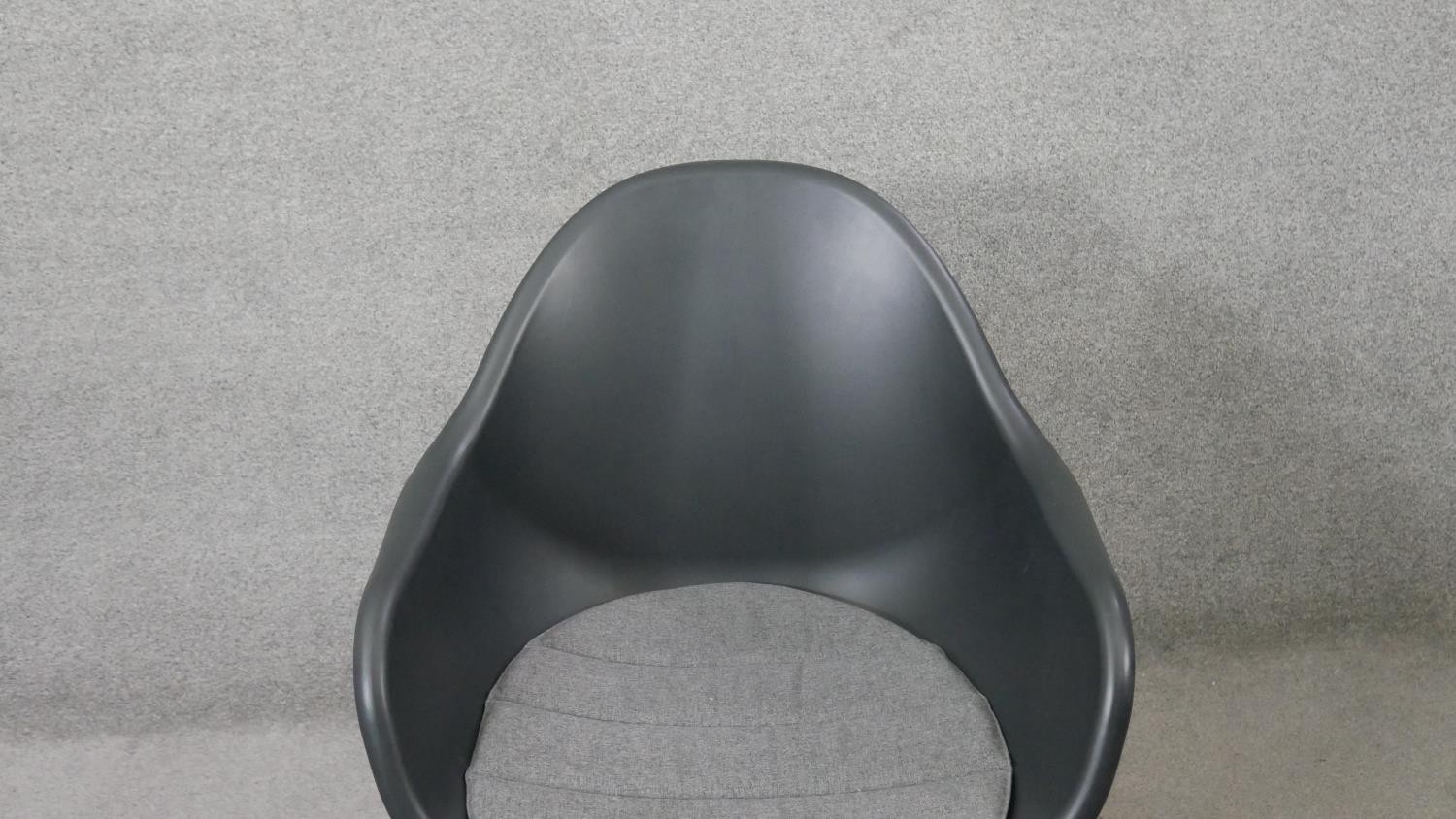 A pair of contemporary Eames style tub chairs by Made.com - Image 4 of 7