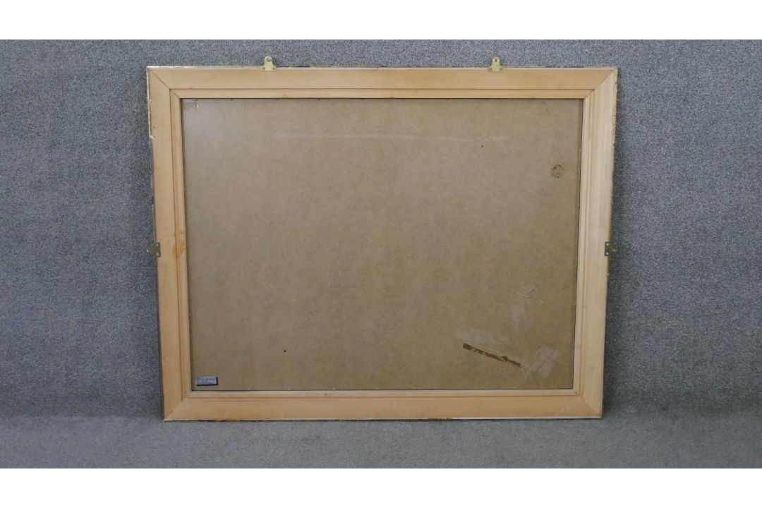 A wall mirror in moulded gilt frame. H.93 W.118 cm - Image 3 of 4