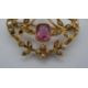 A Victorian yellow metal (tested 15 carat) seed pearl and pink stone brooch/pendant. Set with thirty - Image 4 of 7