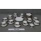 A Crown Staffordshire fine china royal blue and gold twelve person hand painted part tea set. - Image 6 of 6