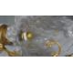 A wall mounted Murano style glass floral design light with scrolling gilt metal bracket. (damaged) - Image 3 of 5