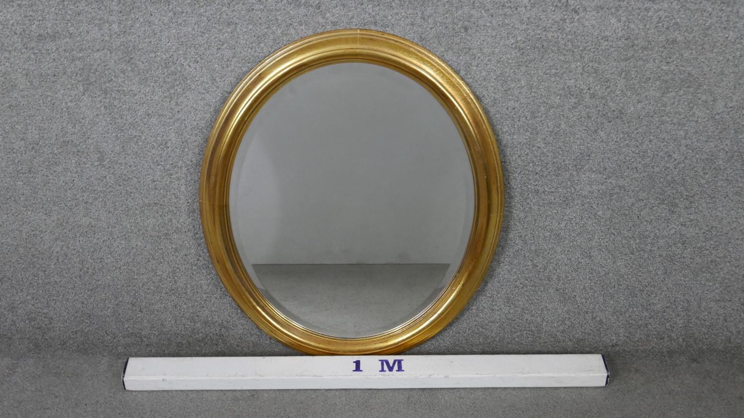 An oval gilt framed mirror. H.71 W.61cm - Image 4 of 4