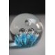 A collection of six art glass paper weights. A pair of dolphins balancing on balls, mum and baby - Image 4 of 7