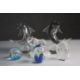A collection of six art glass paper weights. A pair of dolphins balancing on balls, mum and baby - Image 1 of 7