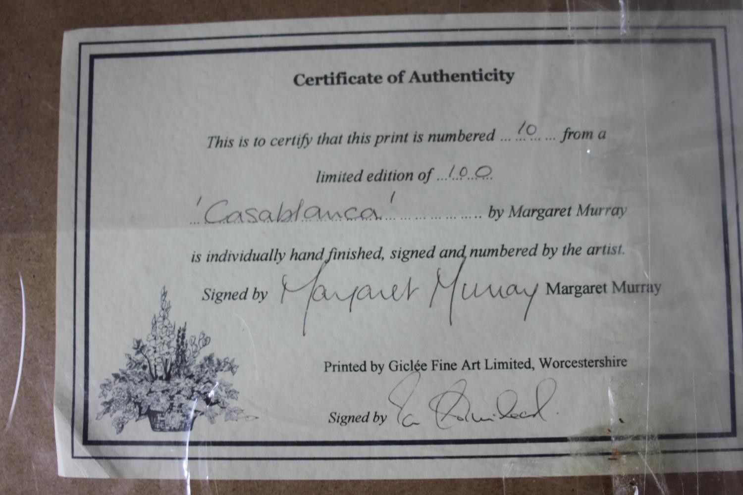 Margaret Murray- Two signed prints of floral compositions. Signed by artist. 'Sunray Lily 1' and ' - Image 12 of 12