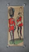 Felix Topolski (1907 - 1989) A large unframed signed limited edition England poster, showing two