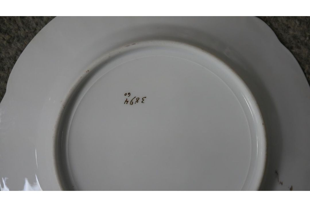 A Victorian hand painted fine china ten person part coffee set. Decorated with violets and gilded - Image 4 of 14