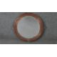 A C.1900 copper and brass hammered wall mirror with bevelled plate. H.37 W.42cm - Image 1 of 6