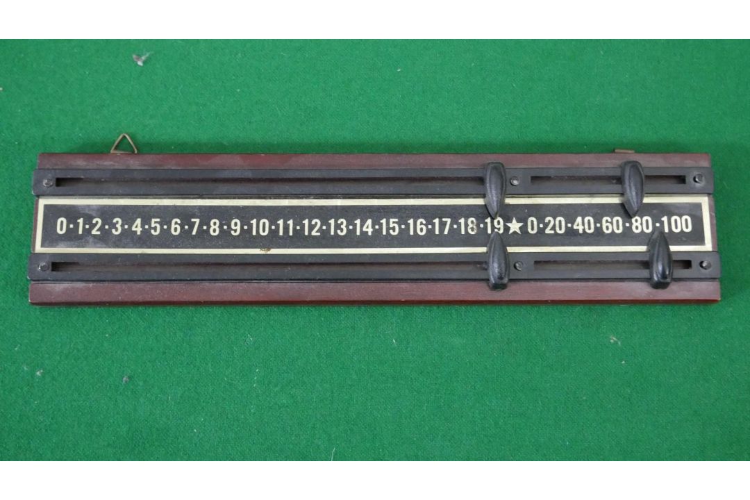 A Riley folding snooker table and accessories. H.83 W.190 D.87cm (Baize worn and legs in need of - Image 4 of 12