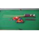 A Riley folding snooker table and accessories. H.83 W.190 D.87cm (Baize worn and legs in need of - Image 3 of 12