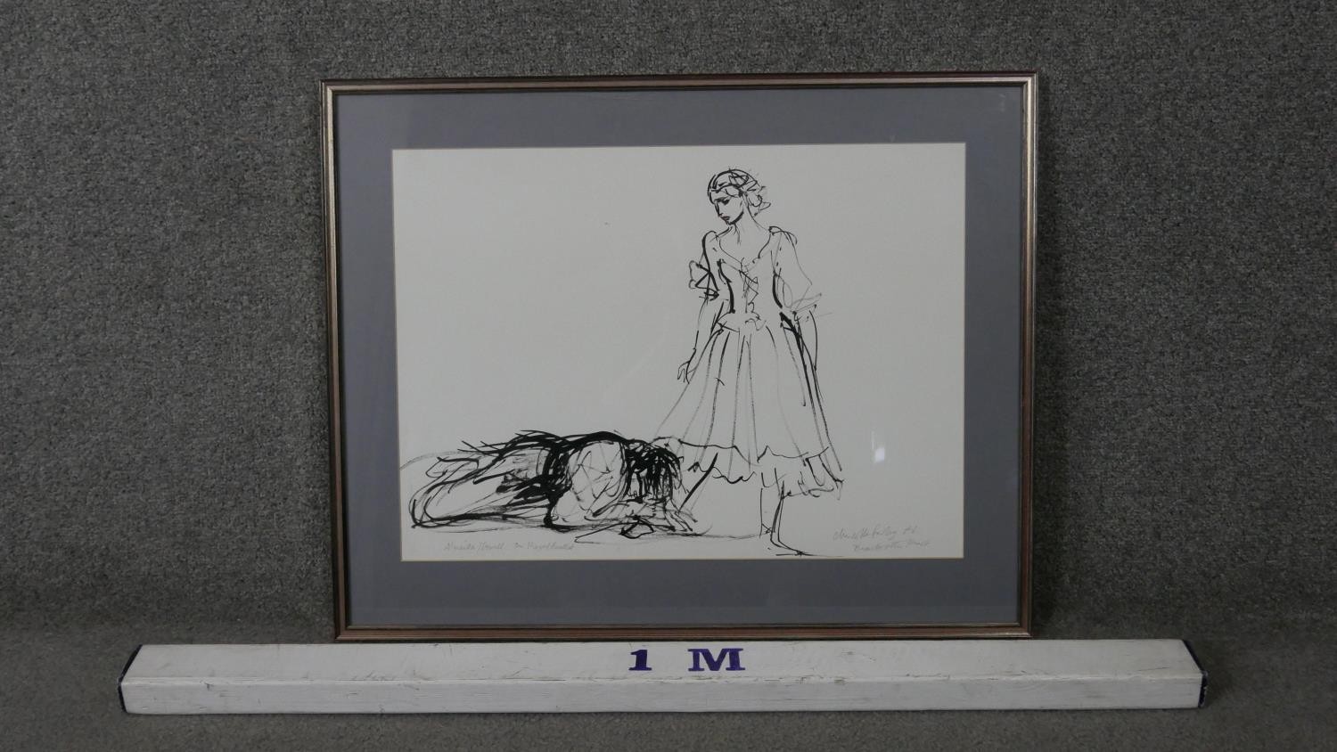 Charlotte Fawley (British 20th Century) A framed and glazed acrylic study of two Royal Ballet - Image 2 of 6