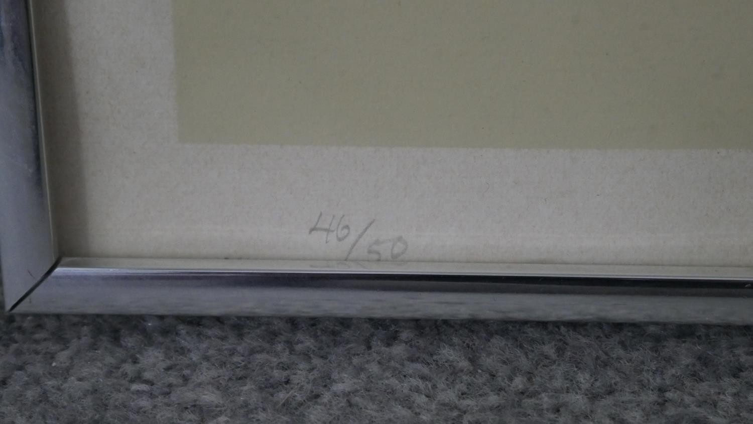 Michael Stokoe (1933-) A Mid-century framed and glazed signed limited edition abstract colour screen - Image 6 of 7