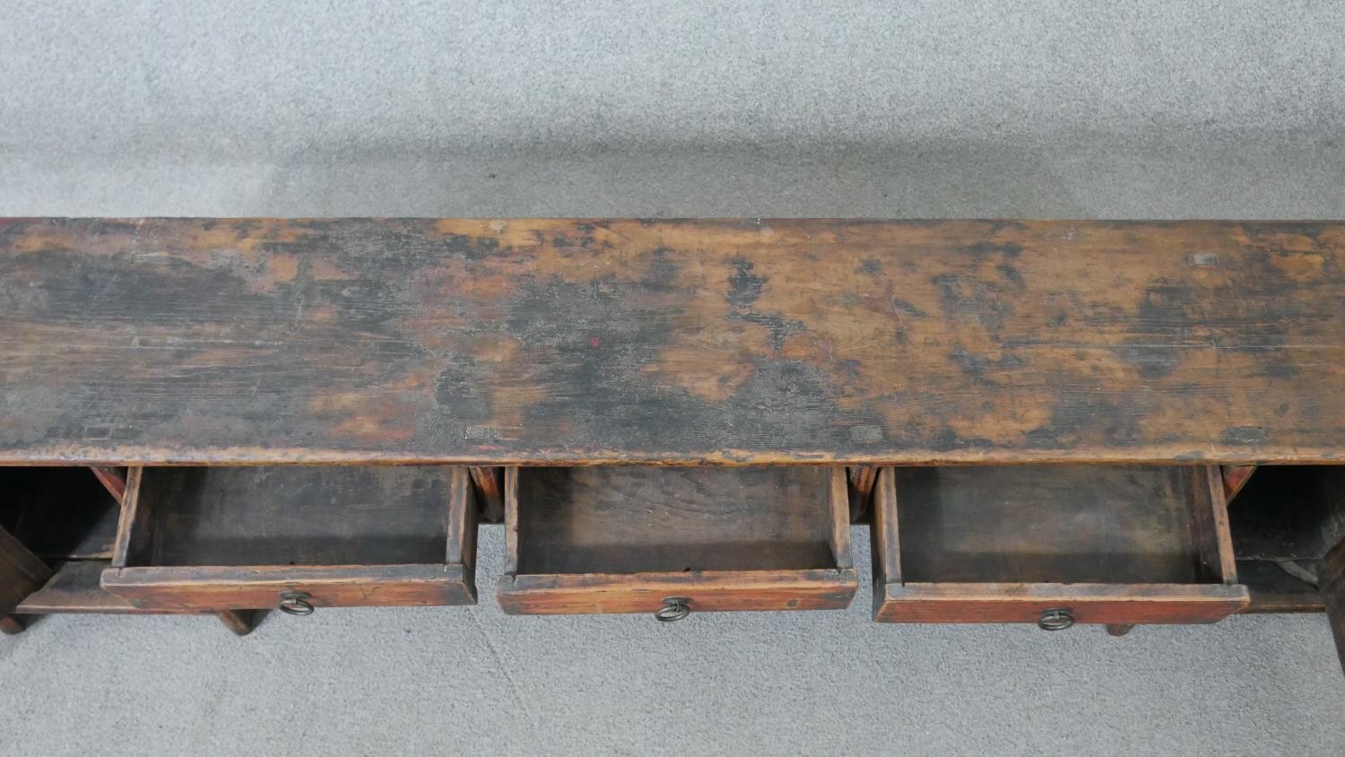 Low sideboard, Chinese 19th century painted. H.40 W.147 D.26cm - Image 6 of 7
