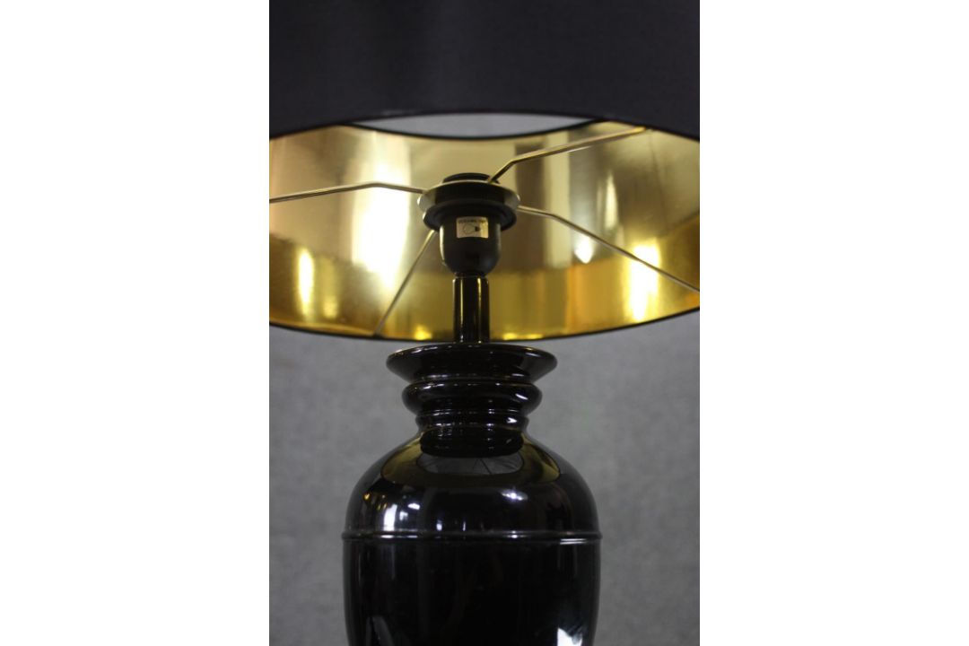 A pair of contemporary glazed table lamps. H.62cm. - Image 6 of 6