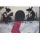 Four Banksy reproduction prints on canvas. H. 63 W.91cm. - Image 5 of 5