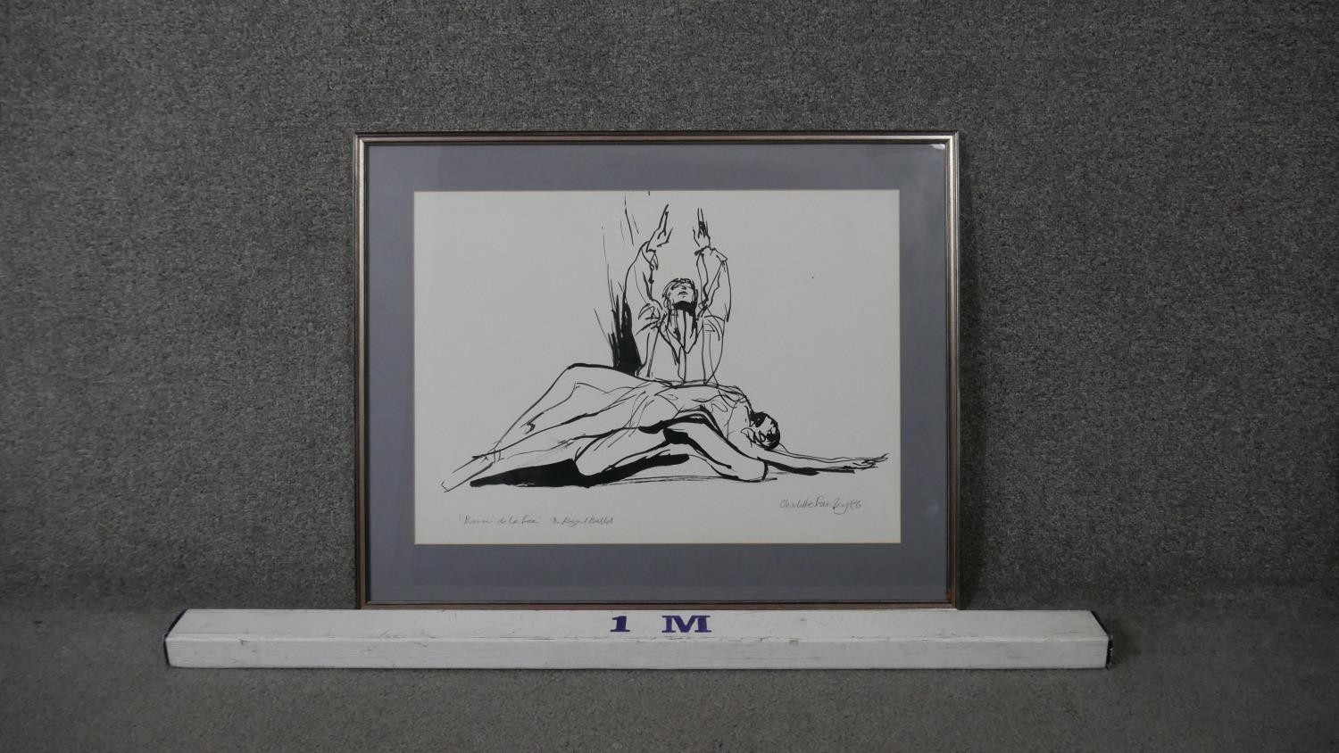 Charlotte Fawley (British 20th Century) A framed and glazed acrylic study of two ballet dancers, - Image 2 of 6