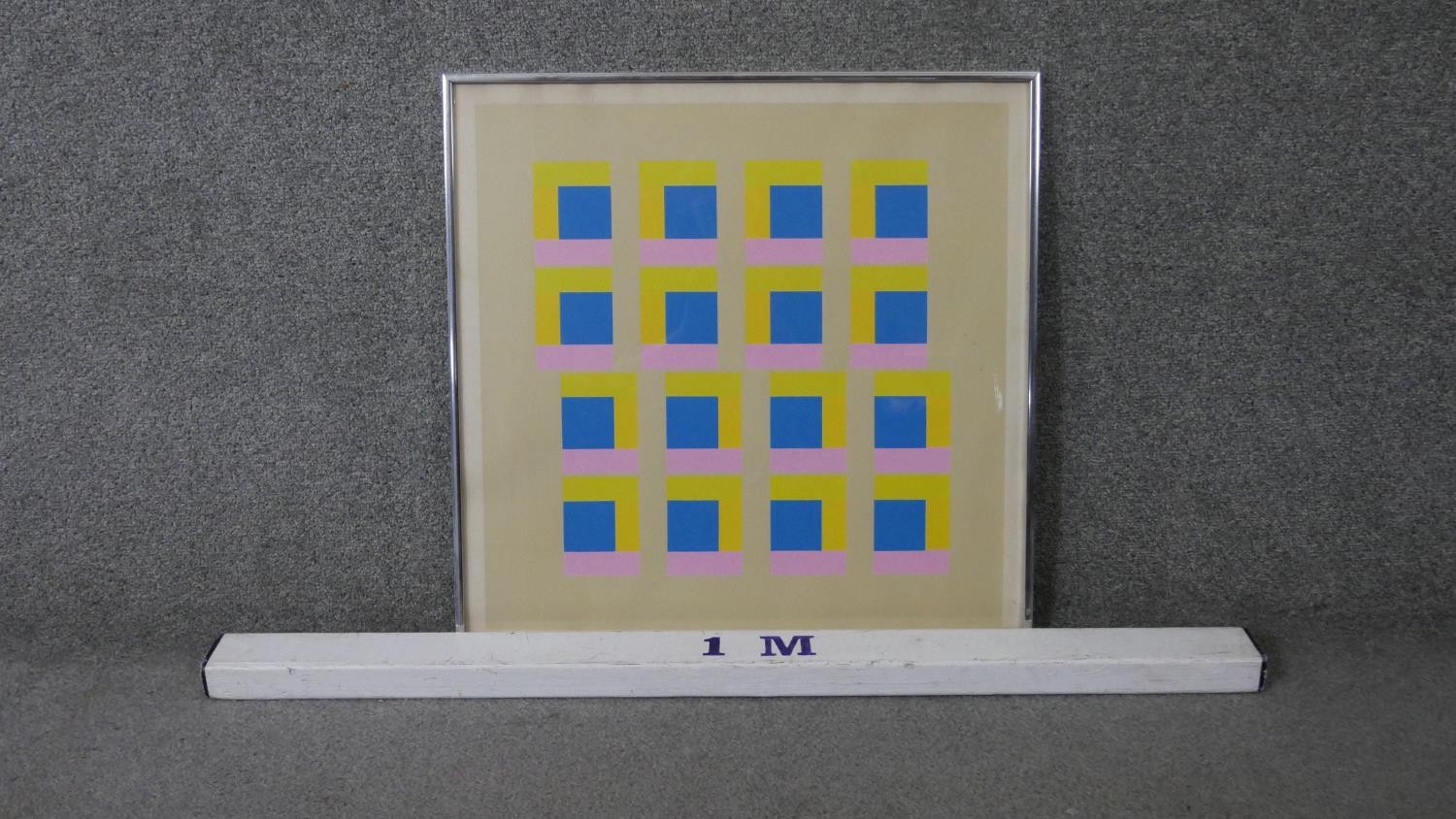 Michael Stokoe (1933-) A Mid-century framed and glazed signed limited edition abstract colour screen - Image 2 of 7