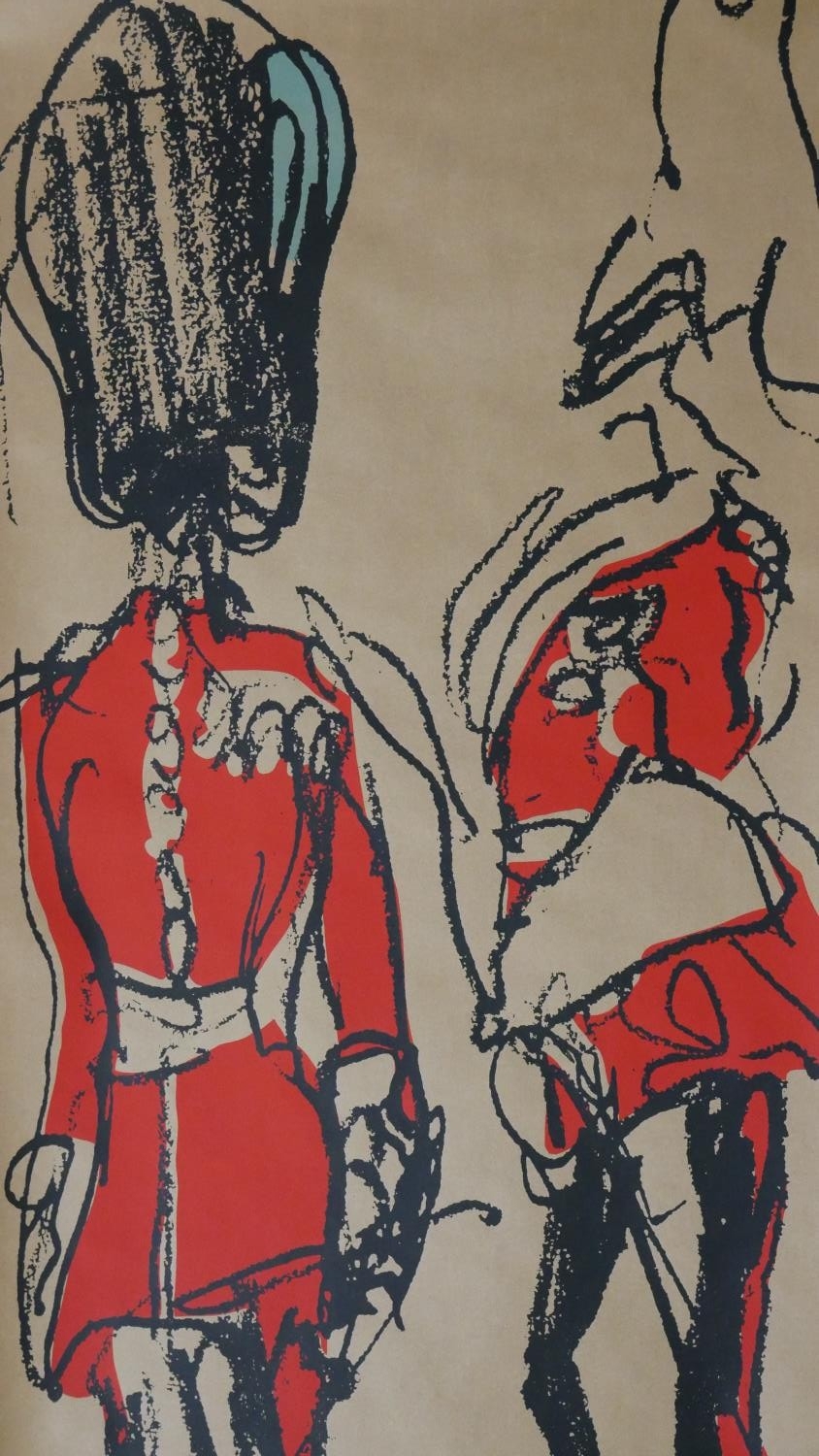 Felix Topolski (1907 - 1989) A large unframed signed limited edition England poster, showing two - Image 3 of 6