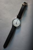 A Mercedez Benz stainless steel water resistant railway design gentleman's quartz watch with Swiss