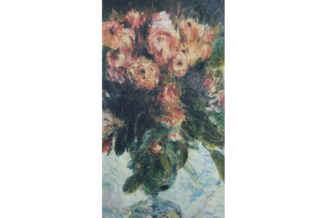 Two framed and glazed varnished prints of oil still life's. One by Renoir and one by Van Gogh and - Image 5 of 12