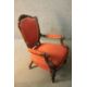 A late 19th century carved mahogany armchair in geometric floral upholstery on fluted tapering - Image 2 of 4