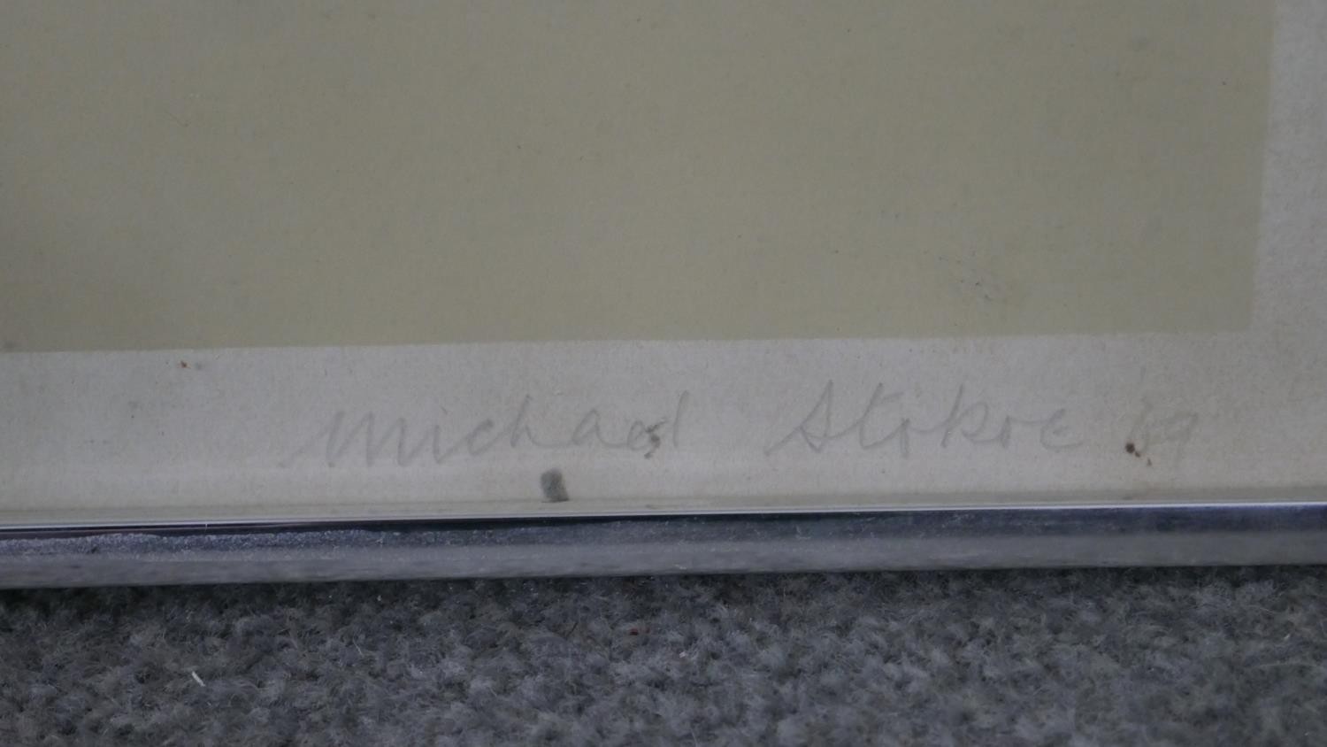 Michael Stokoe (1933-) A Mid-century framed and glazed signed limited edition abstract colour screen - Image 7 of 7