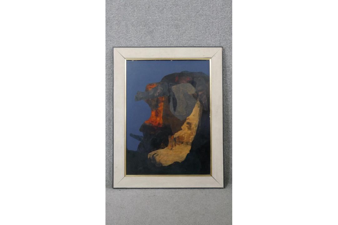 Alfred Harris- A large framed acrylic and paper on panel, titled 'Edge of Light', inscribed verso. - Image 1 of 7