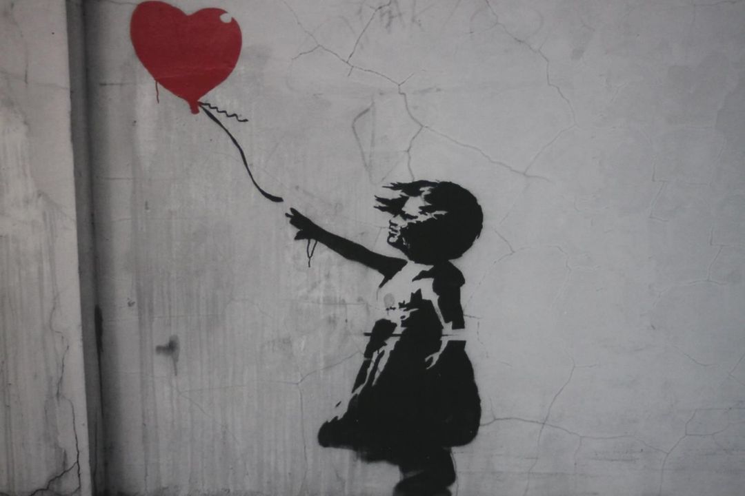 Four Banksy reproduction prints on canvas. H. 63 W.91cm. - Image 3 of 5