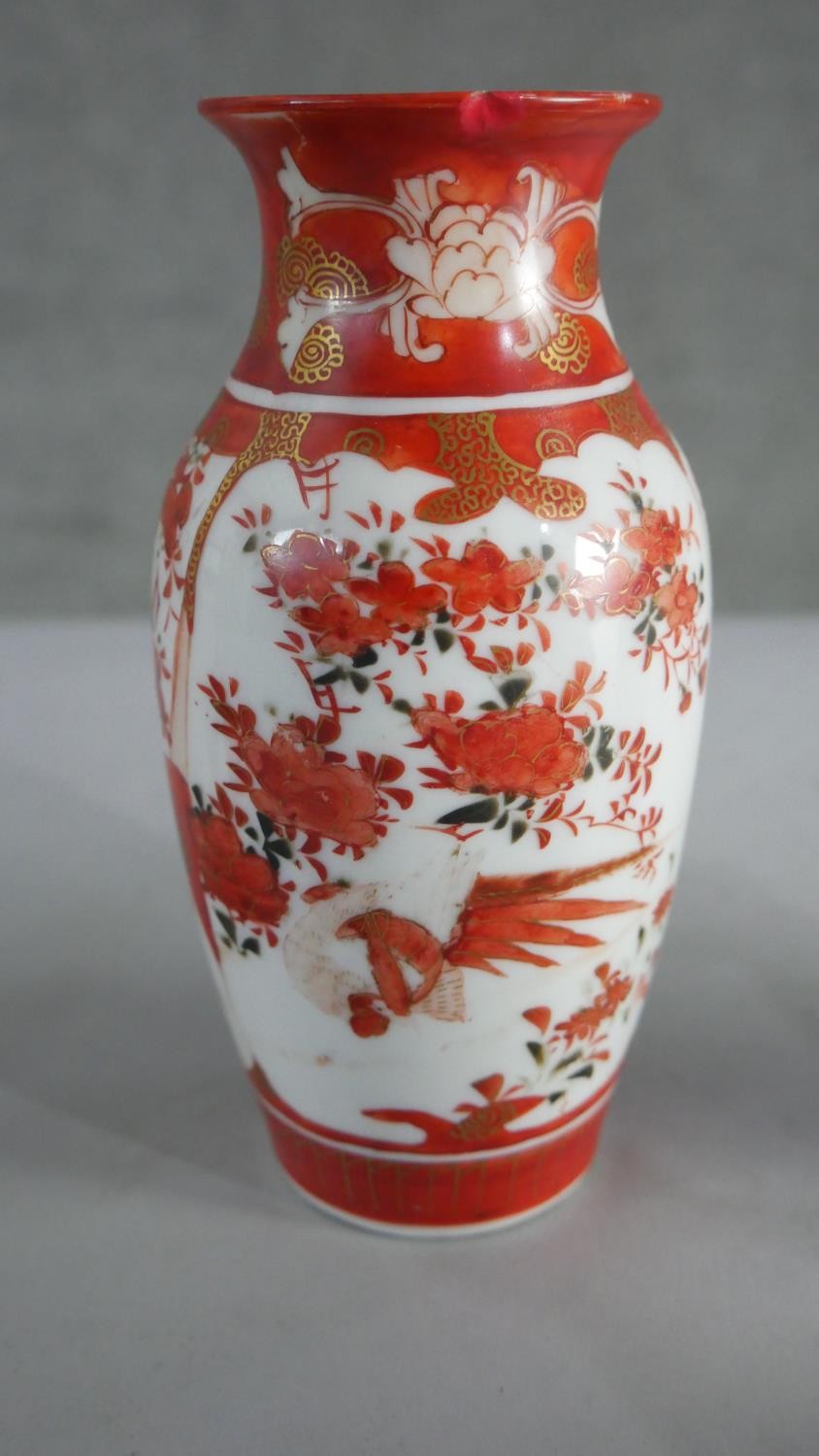 A collection of Oriental vases, including a pair of cloisonné enamel vases, a blue and white - Image 3 of 3