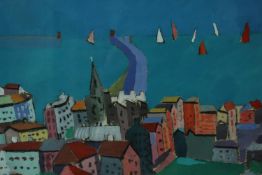 Alan Furneaux (British b.1953), 'Brighton, Kemptown and Marina', oil on board, signed and dated '