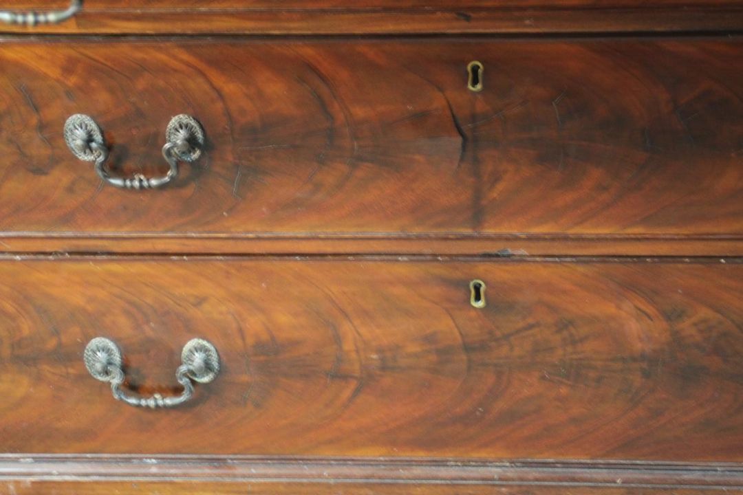 A Chippendale style mahogany secretaire bookcase, with a blind fret cornice over a pair of - Image 14 of 24