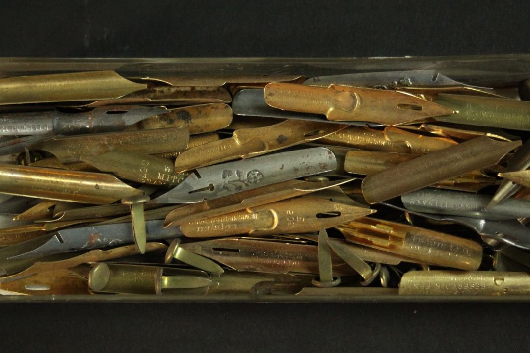 A collection of fountain pen nibs and cartridges, including Parker, R. Esterbrook, Platignum and - Image 2 of 5